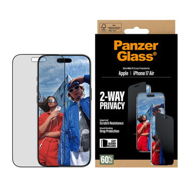 PanzerGlass Ultra-Wide Fit Privacy Screen Protector for iPhone Air